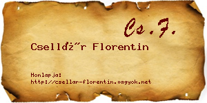 Csellár Florentin névjegykártya